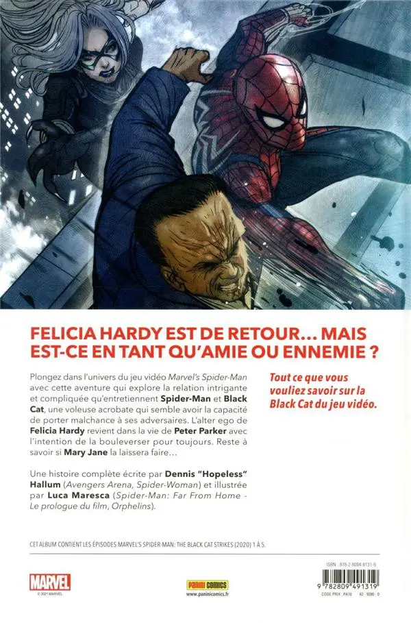 Verso de l'album Spider-Man - Le casse de Black Cat