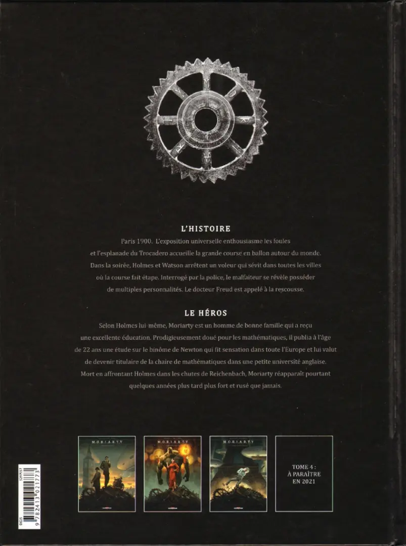 Verso de l'album M.O.R.I.A.R.T.Y Tome 3 Le Voleur aux cent visages 1/2