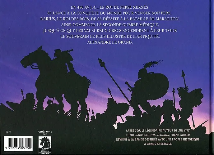 Verso de l'album Xerxes La chute de l'empire de Darius et l'ascension d'Alexandre