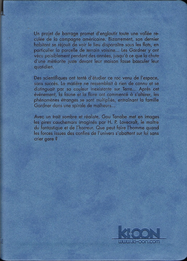 Verso de l'album Les Chefs-d'œuvre de Lovecraft Tome 4 La couleur tombée du ciel