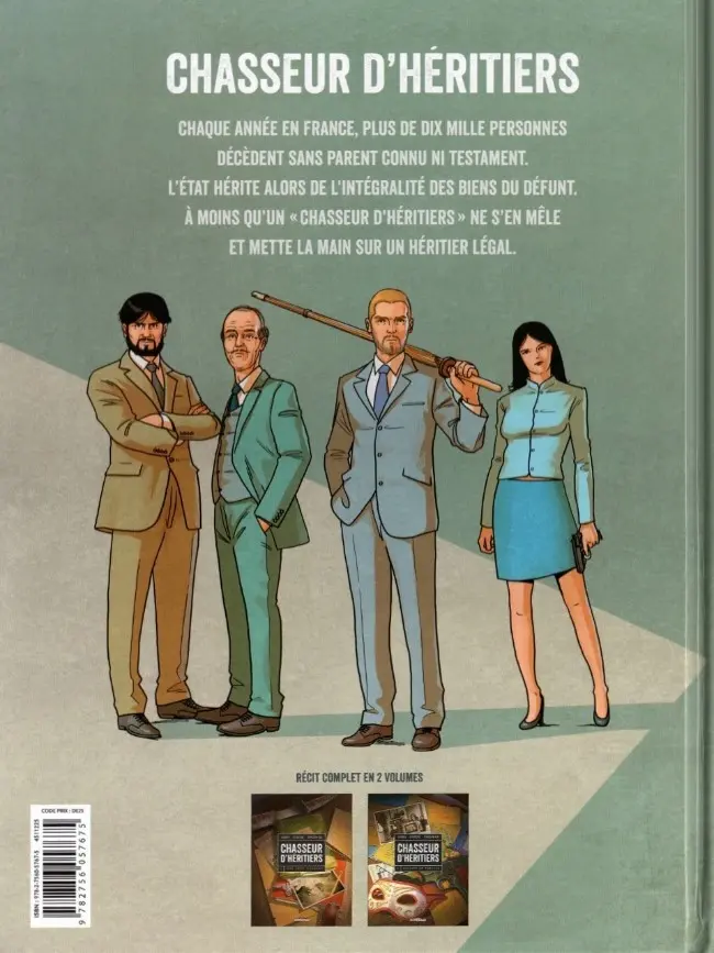 Verso de l'album Chasseur d'héritiers Tome 2 Secrets de famille