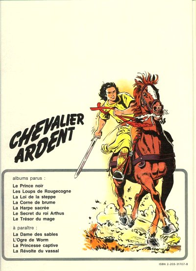 Verso de l'album Chevalier Ardent Tome 7 Le trésor du mage