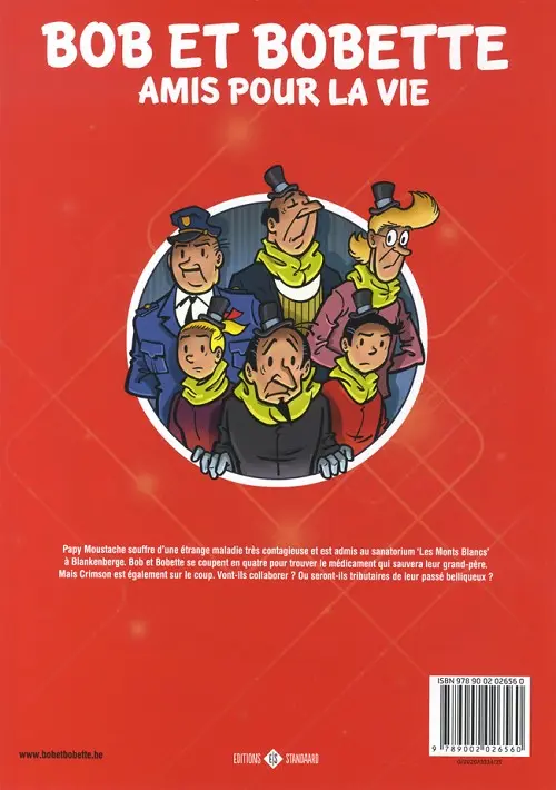 Verso de l'album Bob et Bobette Tome 352 Le gang Crimson