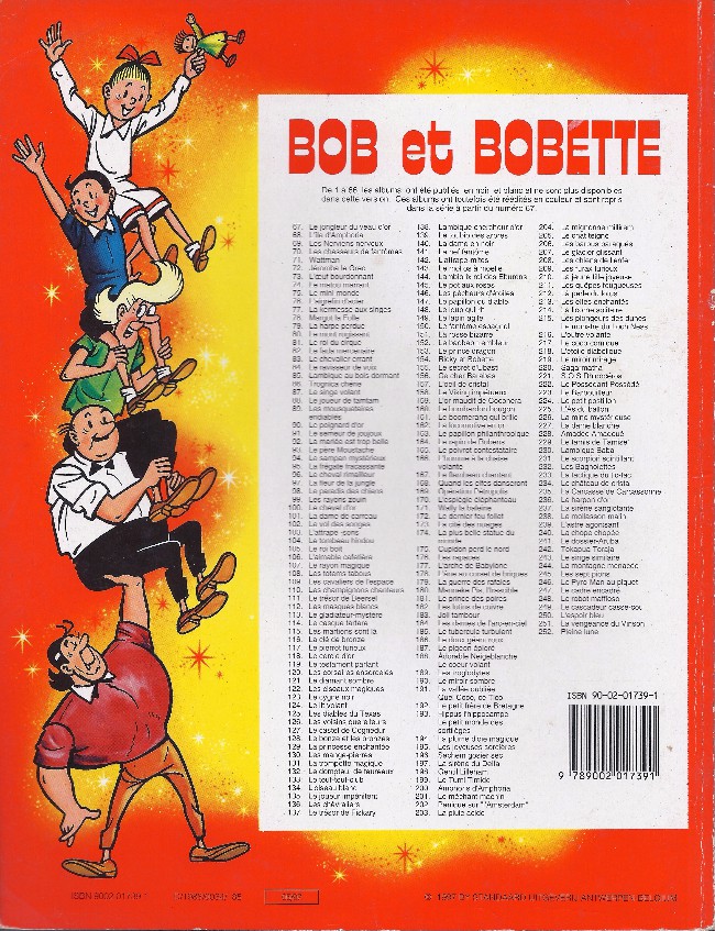 Verso de l'album Bob et Bobette Tome 193 Hippus, l'hippocampe / Le petit monde des sortilèges