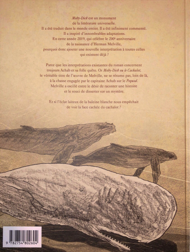 Verso de l'album À la recherche de Moby Dick