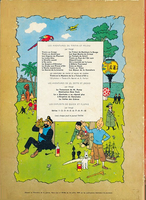 Verso de l'album Tintin Tome 14 Le temple du soleil