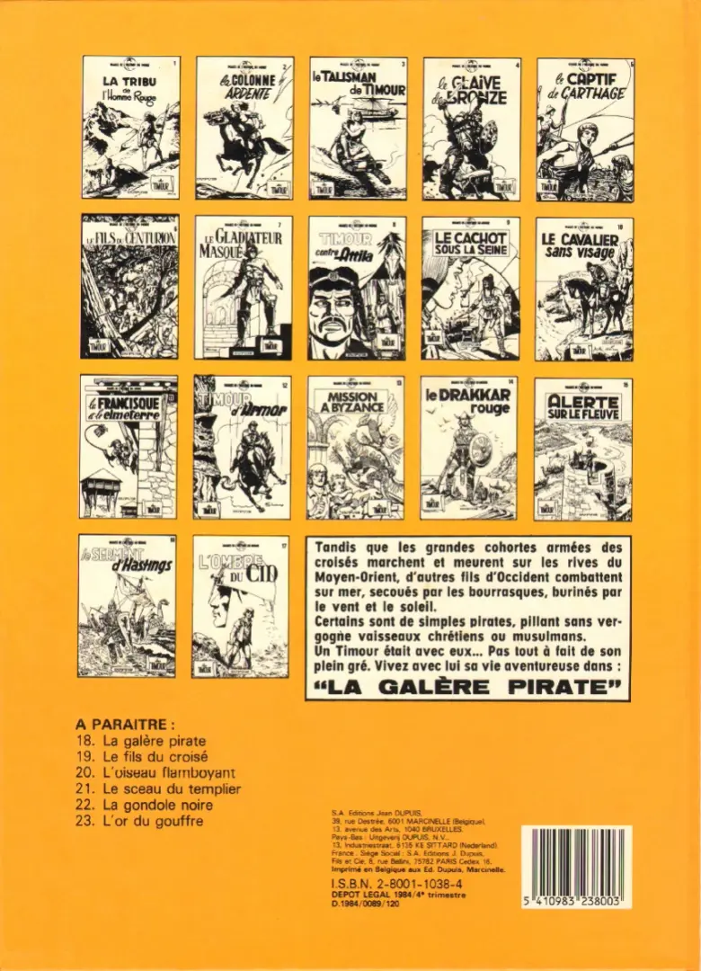 Verso de l'album Les Timour Tome 17 L'ombre du Cid