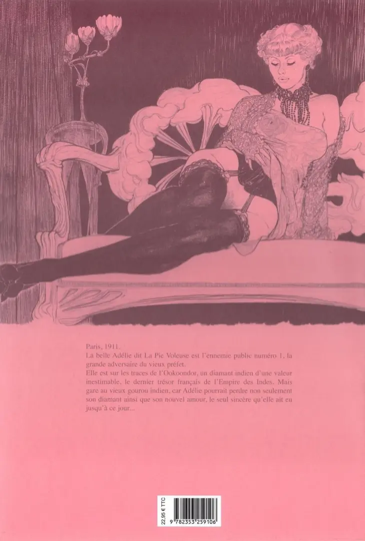 Verso de l'album Nuits Indiennes Adélie, la pie voleuse