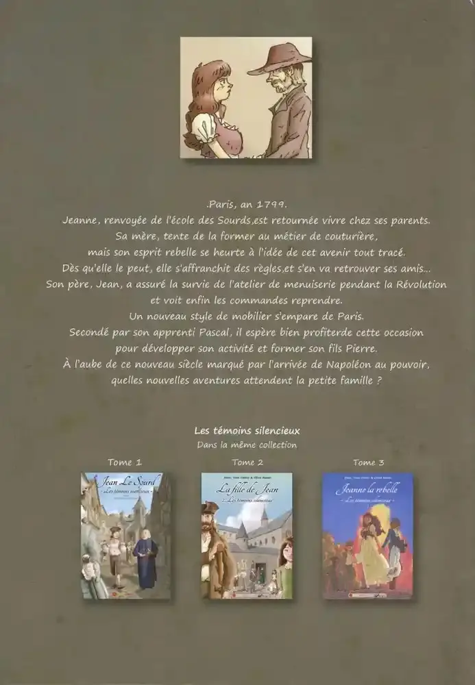 Verso de l'album Les Témoins silencieux Tome 3 Jeanne la rebelle