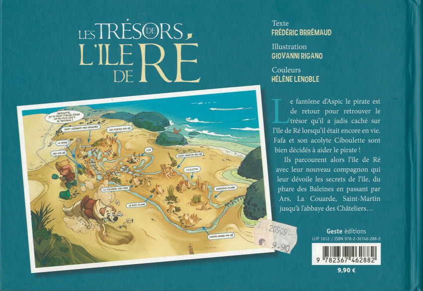 Verso de l'album Fafa & Ciboulette Les trésors de l'île de Ré