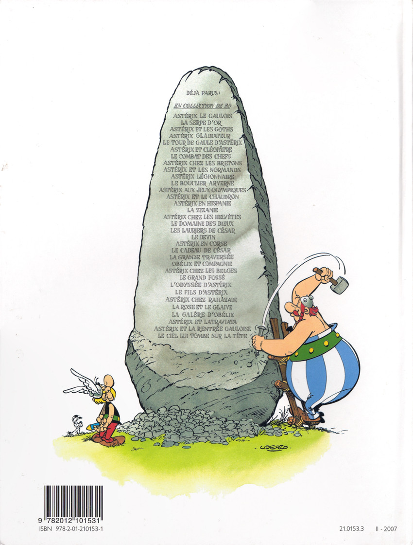 Verso de l'album Astérix Tome 21 Le cadeau de César