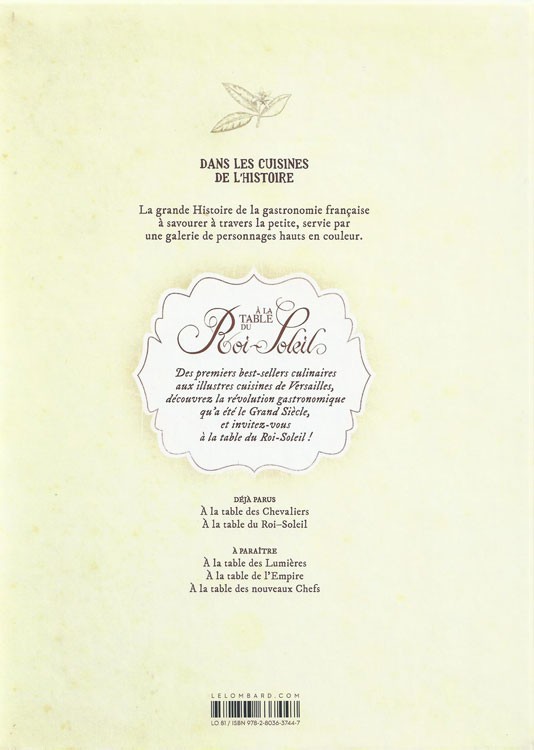 Verso de l'album Dans les cuisines de l'Histoire Tome 2 À la table du Roi-Soleil