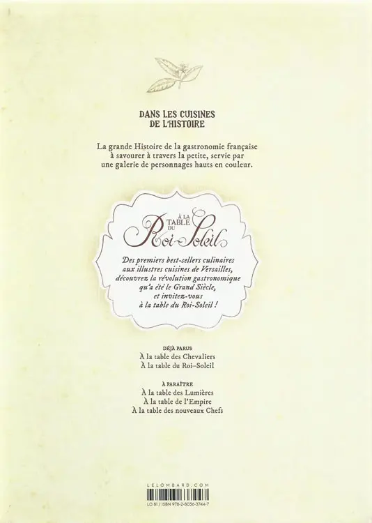 Verso de l'album Dans les cuisines de l'Histoire Tome 2 À la table du Roi-Soleil