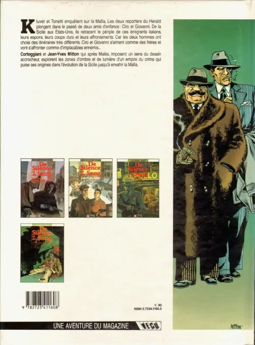 Verso de l'album De silence et de sang Tome 4 Les vêpres siciliennes