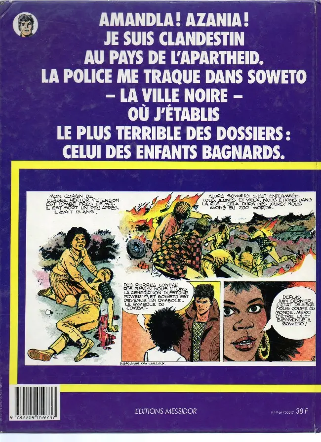 Verso de l'album Docteur Justice Tome 7 Amandla ! Apartheid : des enfants en prison