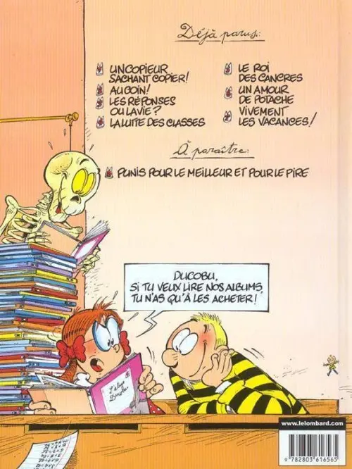 Verso de l'album L'Élève Ducobu Tome 7 Vivement les vacances !