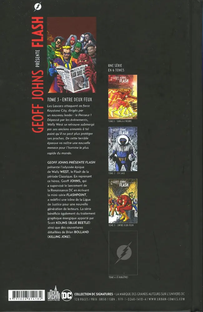 Verso de l'album Flash Tome 3 Entre deux feux