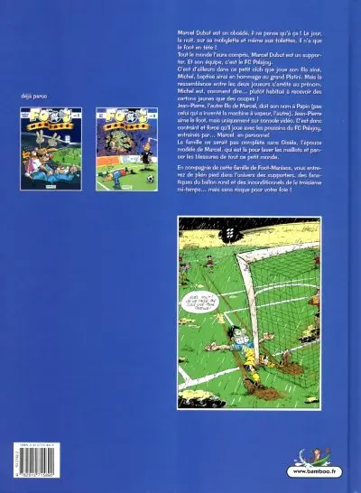 Verso de l'album Les Foot-maniacs Tome 2