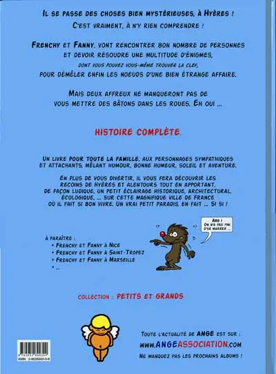 Verso de l'album Frenchy et Fanny Tome 1 Mystères à Hyères !