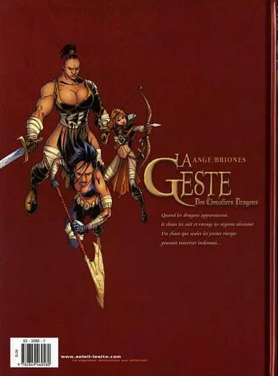 Verso de l'album La Geste des Chevaliers Dragons Tome 4 Brisken