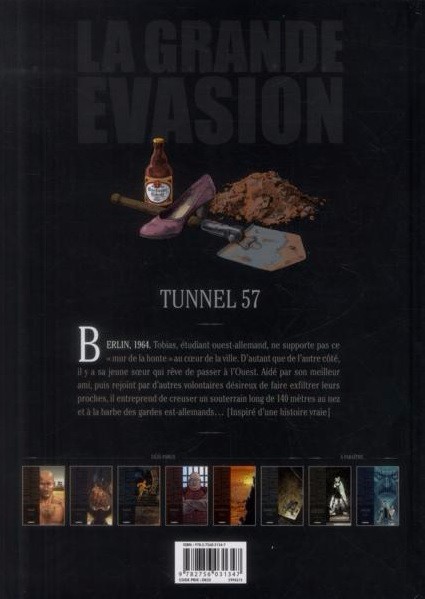 Verso de l'album La grande évasion Tome 6 Tunnel 57