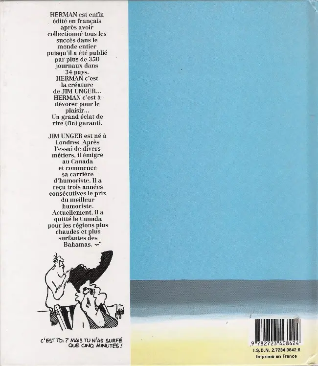Verso de l'album Herman Tome 1