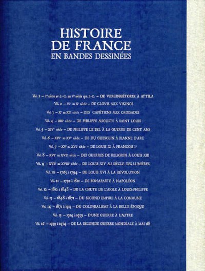 Verso de l'album Histoire de France en Bandes Dessinées Tome 10 De Louis XVI à la révolution