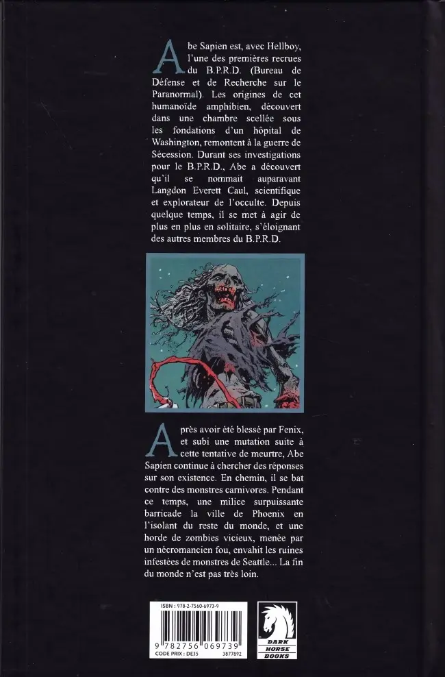 Verso de l'album Abe Sapien Tome 4 Un avenir incertain