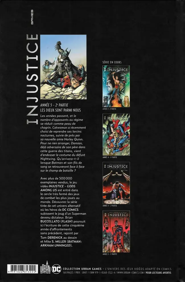 Verso de l'album Injustice - Les Dieux sont parmi nous Tome 10 Année 5 - 2e partie