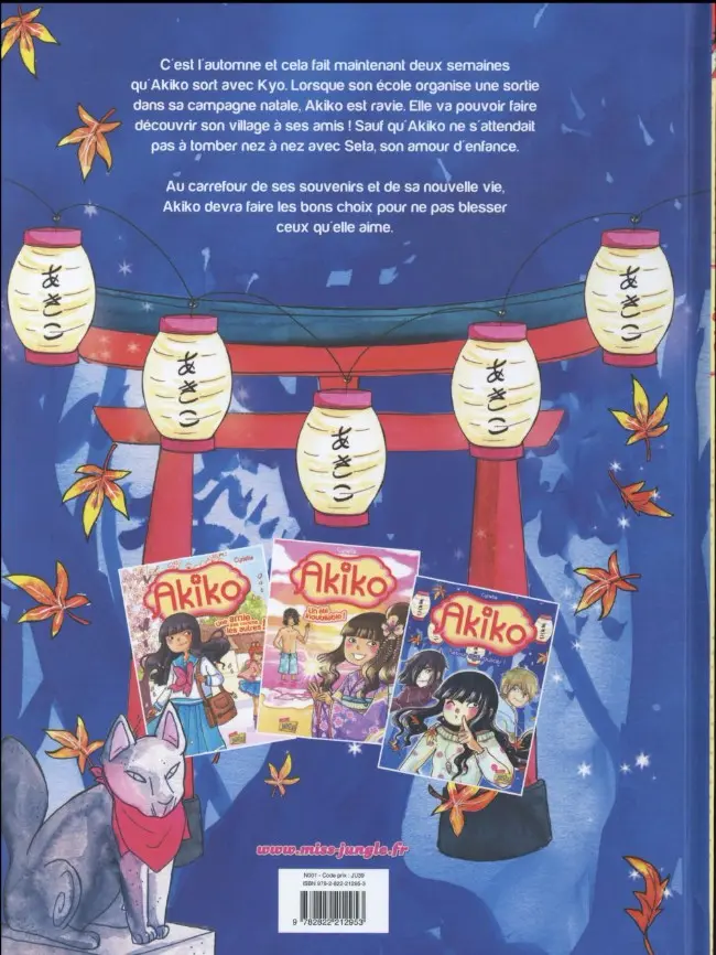 Verso de l'album Akiko Tome 3 Retour aux sources !