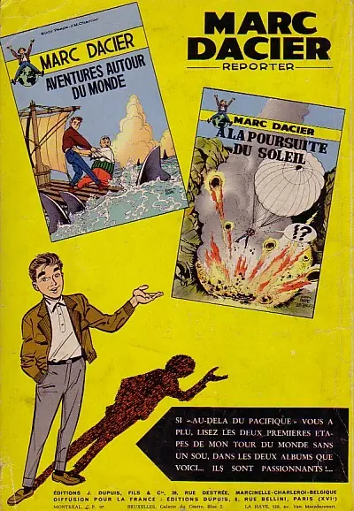 Verso de l'album Marc Dacier Tome 3 Au-delà du Pacifique
