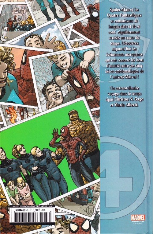 Verso de l'album Marvel Collector Tome 1 Spider-Man & Fantastic Four : Réunion de famille