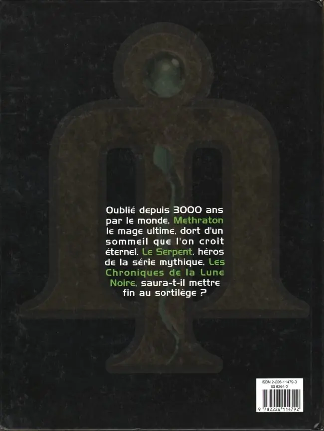 Verso de l'album Methraton Tome 1 Le Serpent