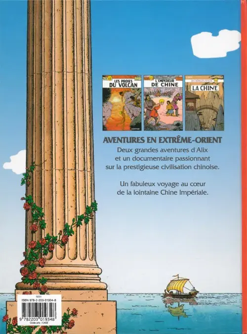 Verso de l'album Alix Les aventures en extrême-orient
