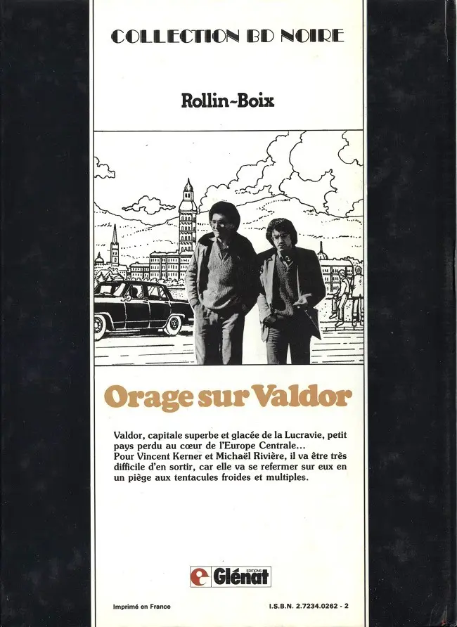 Verso de l'album Orage sur Valdor