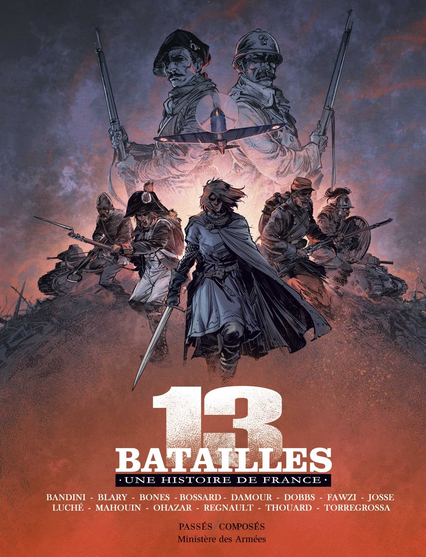 Couverture de l'album 13 batailles Une histoire de France