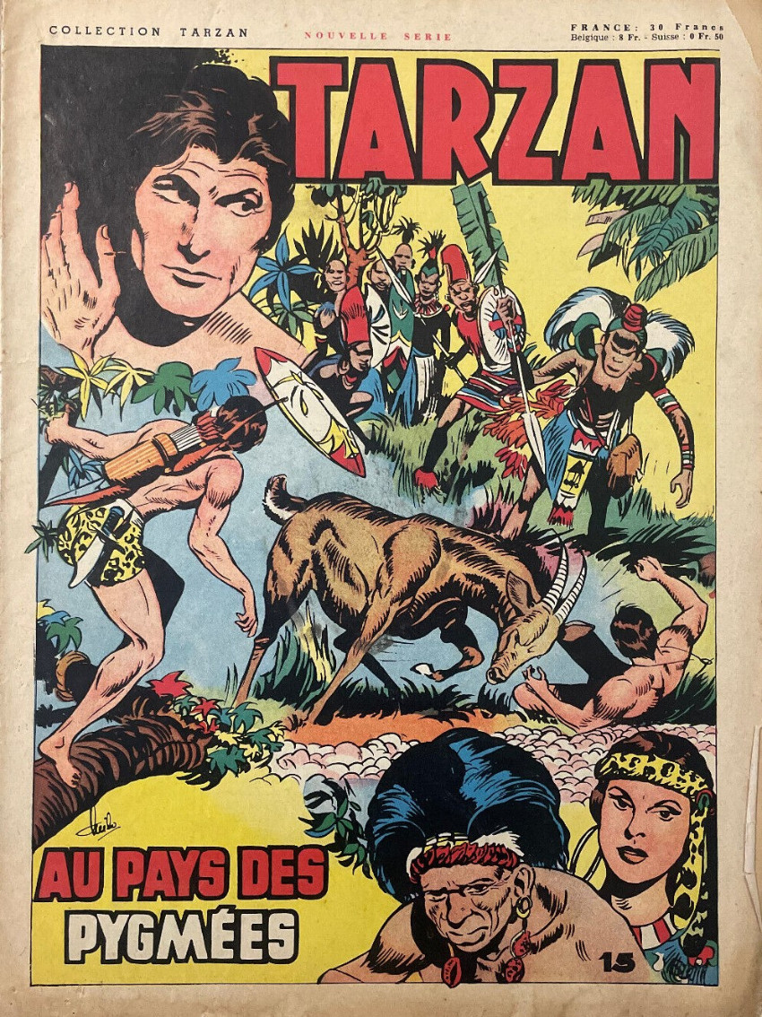 Couverture de l'album Tarzan (collection Tarzan) 15 Au pays des pygmées