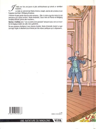 Verso de l'album Les Souvenirs de la pendule Tome 1 Schönbrunn