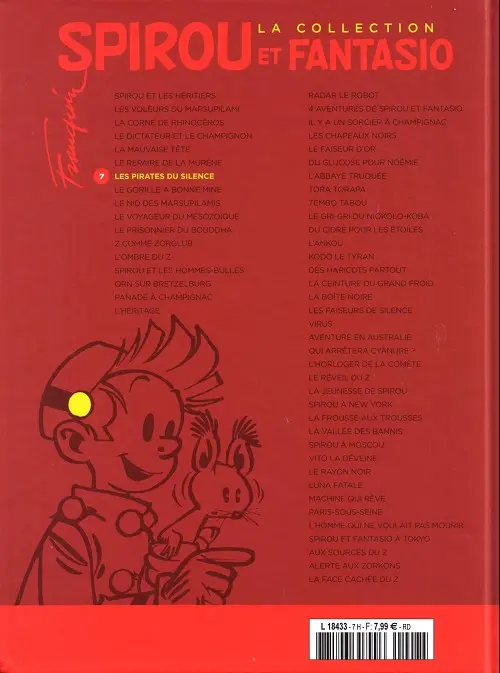 Verso de l'album Spirou et Fantasio La collection Tome 7 Les pirates du silence