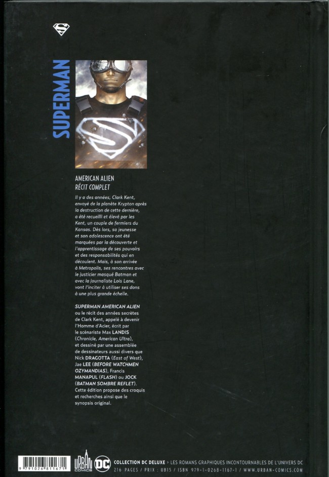 Verso de l'album Superman - American Alien Superman