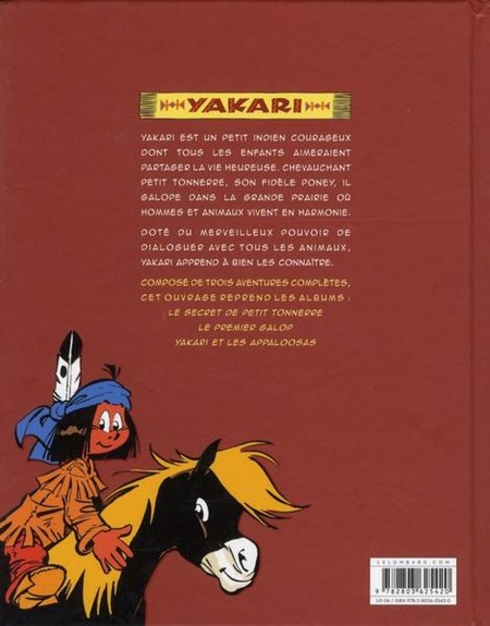 Verso de l'album Yakari et ses amis animaux Tome 1 L'ami des chevaux