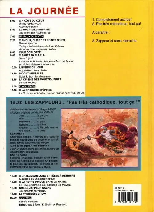 Verso de l'album Les Zappeurs Tome 2 Pas très cathodique, tout ça !