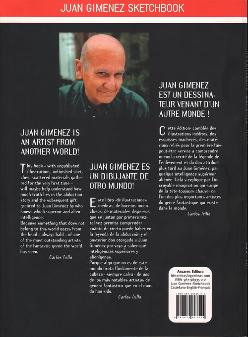 Verso de l'album Juan Giménez Sketchbook