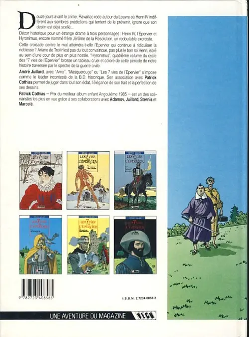 Verso de l'album Les 7 Vies de l'Épervier Tome 4 Hyronimus
