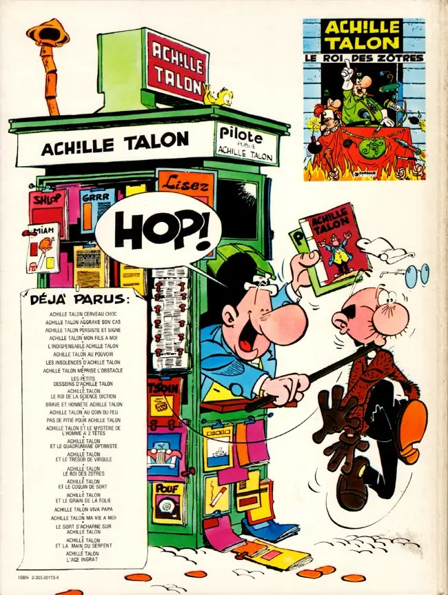 Verso de l'album Achille Talon Tome 1 Les idées d'Achille Talon cerveau-choc !