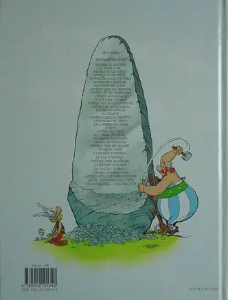 Verso de l'album Astérix Tome 2 La serpe d'or
