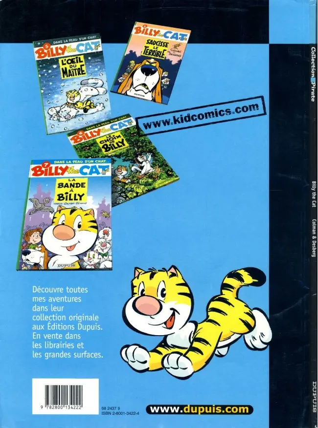 Verso de l'album Billy the Cat Tome 2 Le destin de Pirmin
