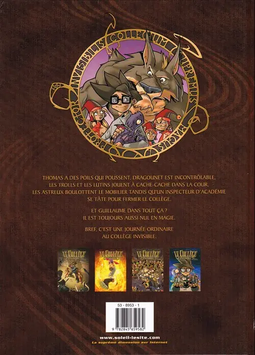 Verso de l'album Le Collège invisible Tome 2 Furor Draconis