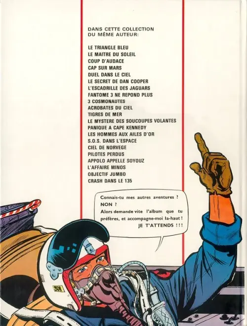 Verso de l'album Les aventures de Dan Cooper Tome 7 L'escadrille des Jaguars
