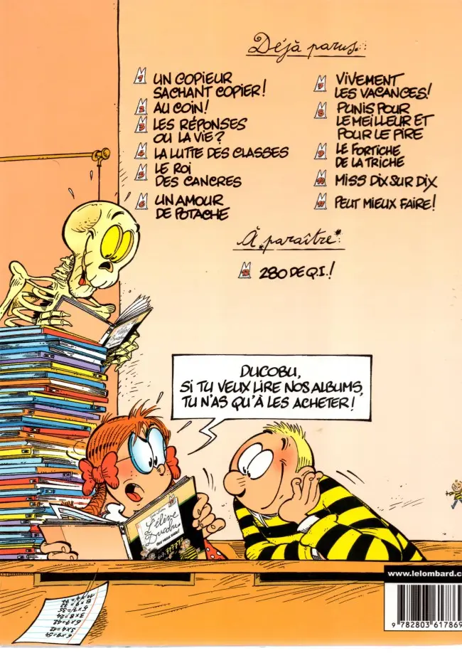 Verso de l'album L'Élève Ducobu Tome 2 Au coin !